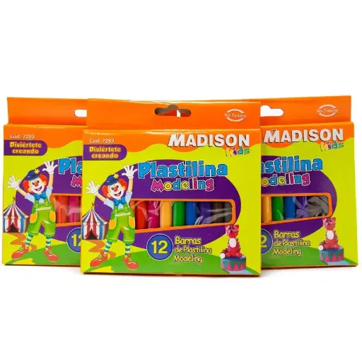 Plastilina Madison 12 colores